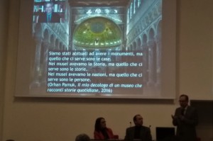 Giuliano Volpe durante la conferenza