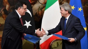 Paolo Gentiloni ed il Premier libico internazionalmente riconosciuto, Fayez al Sarraj-2