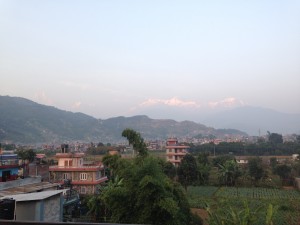 Veduta di Pokhara e dell’Annapurna dal tetto dell’orfanotrofio
