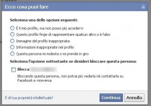 segnalazione fb