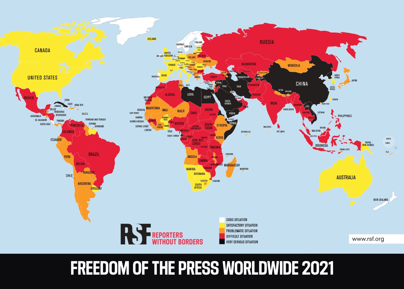 censura e libertà di stampa nel mondo 
